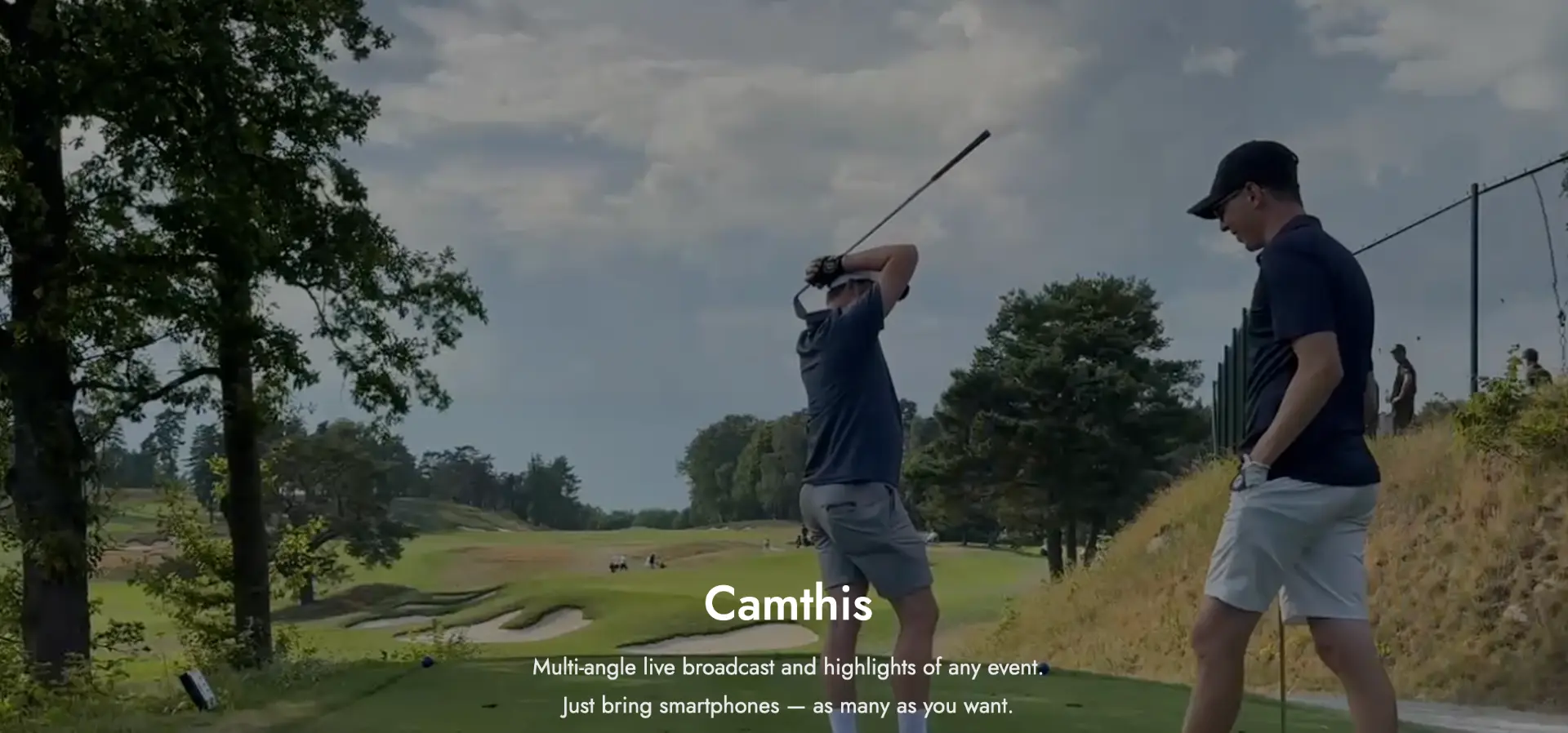 Camthis multi-angle live broadcast — golf event hero