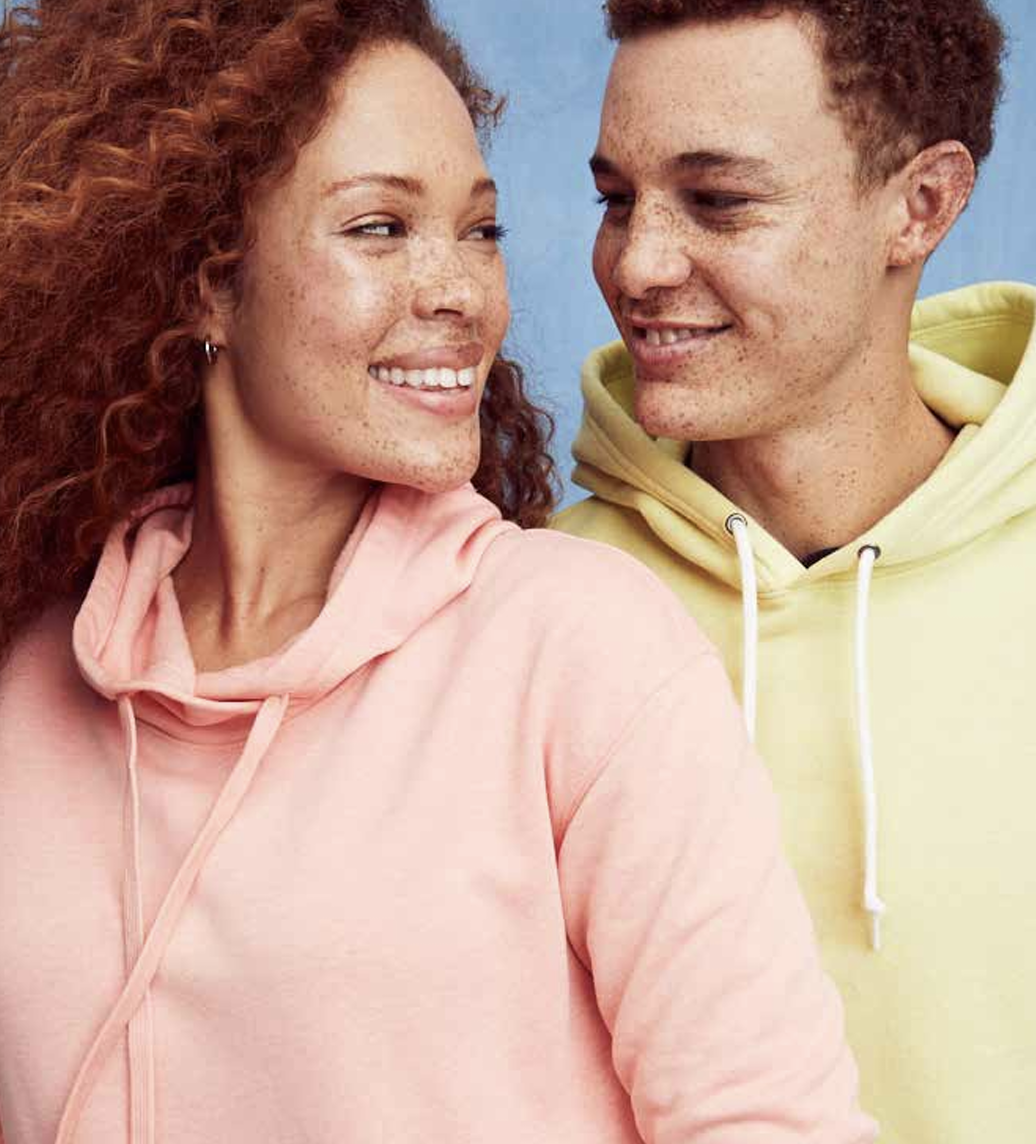 Old Navy pastel fleece hoodies campaign
